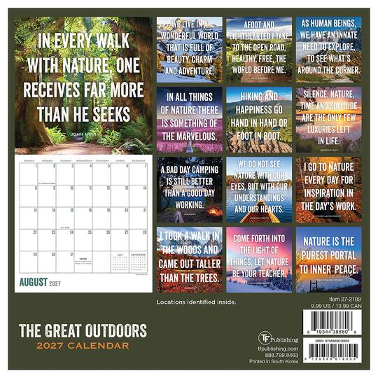 2027 Great Outdoors Mini Calendar